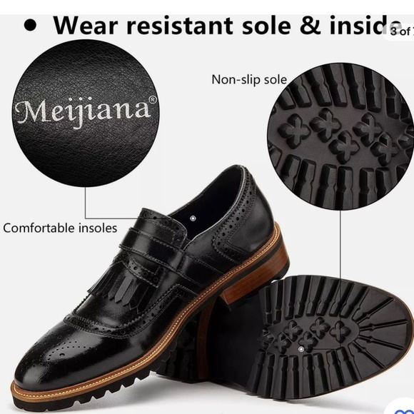 Meijiana, ( NEW) men’s dress shoe, Oxford, size 11 main image 5
